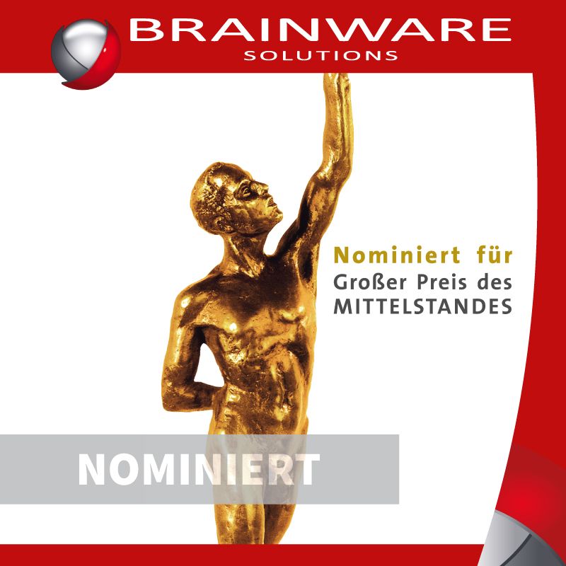 Brainware Solutions GmbH nominated for the "Grand Award for SMEs"