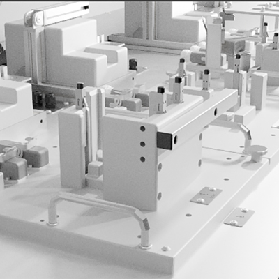 Plug-and-Produce - interchangeable mounting fixtures with automatic contacting