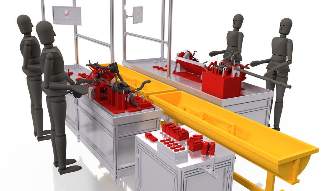 Assembly and Inspection Tables - Example from BRAINWARE Solutions GmbH from Chemnitz
