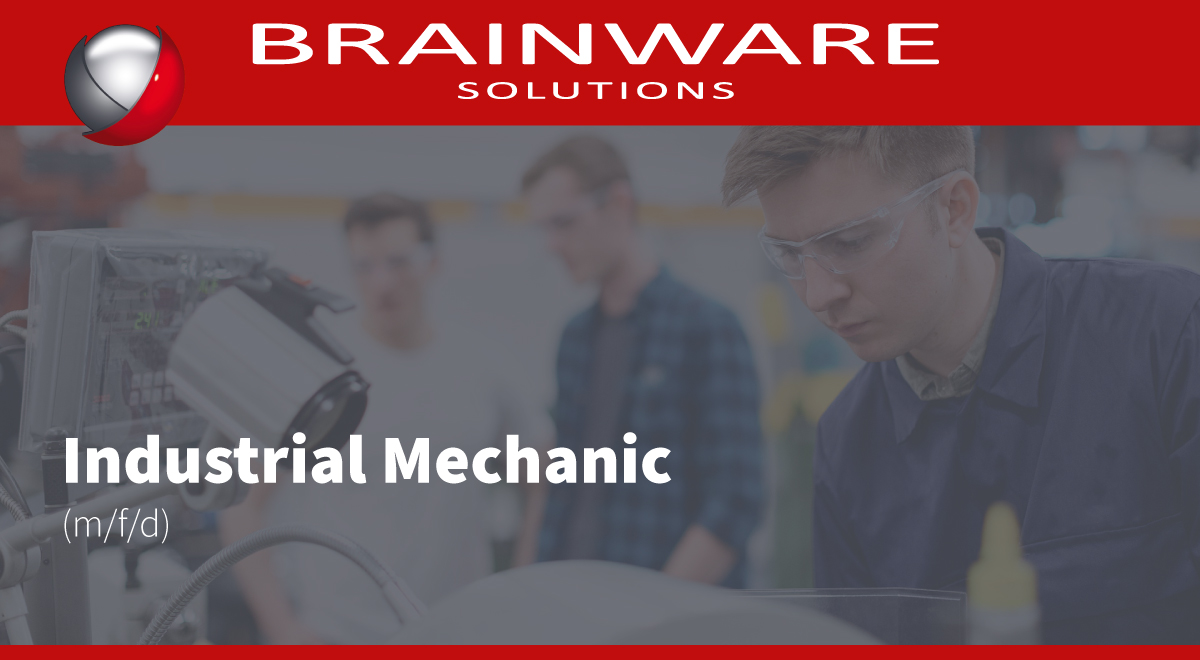 Brainware Solutions GmbH is looking for you! - Our job opportunities in Chemnitz - Industrial mechanic (m/f/d)