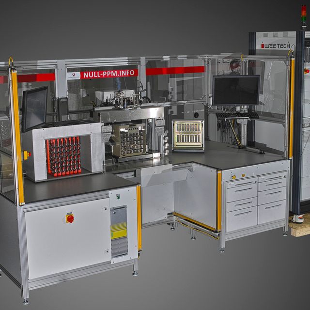 End-of-line EOL Tester for Relays in Railway Control Technology from BRAINWARE Solutions GmbH Chemnitz