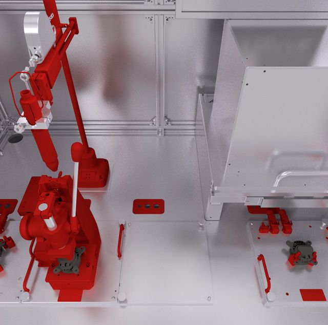 Montagearbeitsplätze für Hochvolt-Ladedosen und Adapter von BRAINWARE Solutions GmbH aus Chemnitz